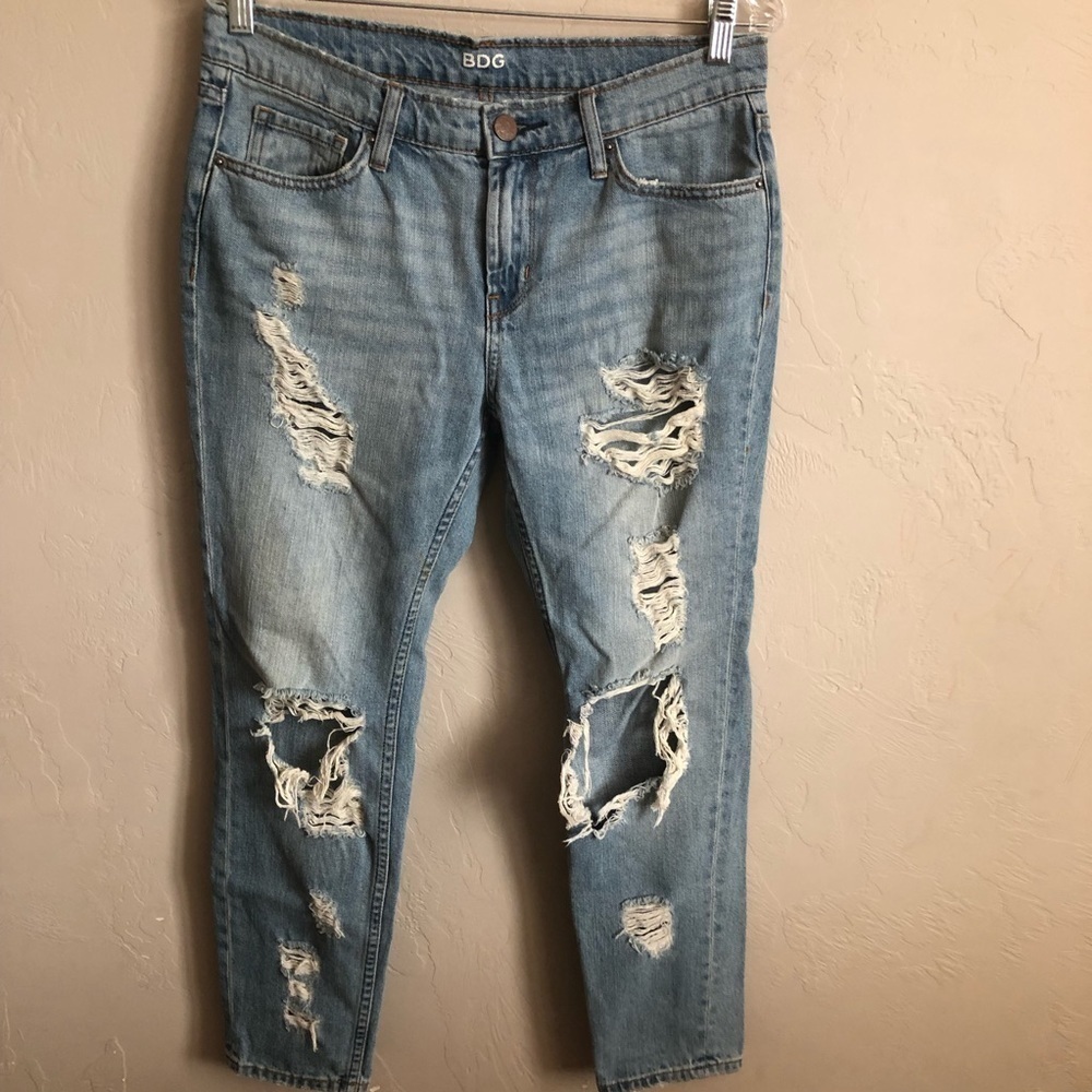 BDG Slim Boyfriend Distressed Denim Jeans - Picture 2 of 10